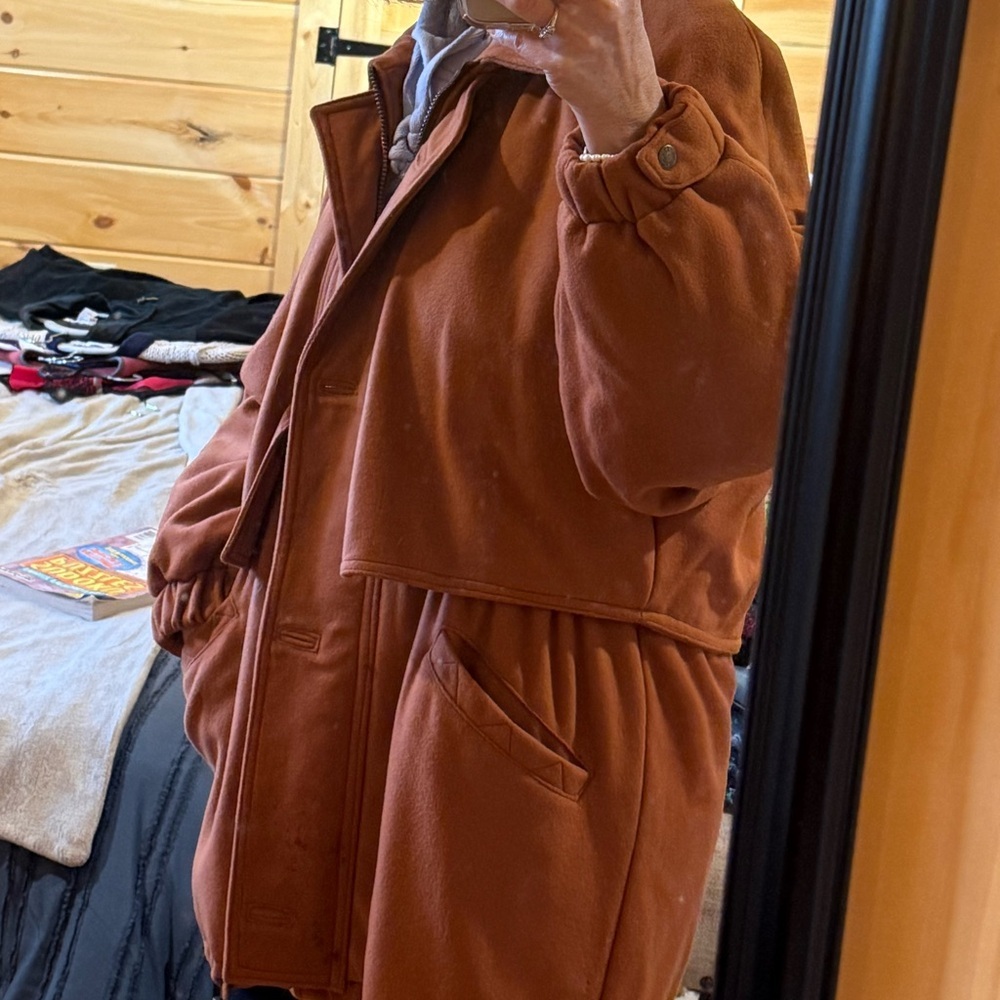 Vintage‎ Danielle Ltd. Rust Oversized Toggle Zippered Coat Jacket Women’s XS? - Picture 15 of 15